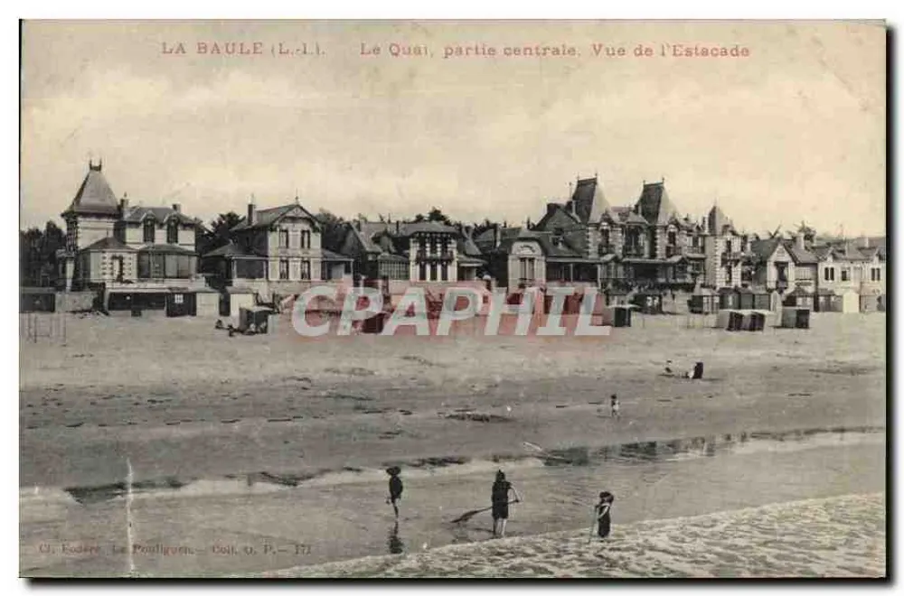 La Baule (L.I.I.) — Der Kai, zentrale Teil. Ansicht der Estacade — Cl. Rodère, Le Pouliguen — Coll. G. P. — 177 - Vorderseite