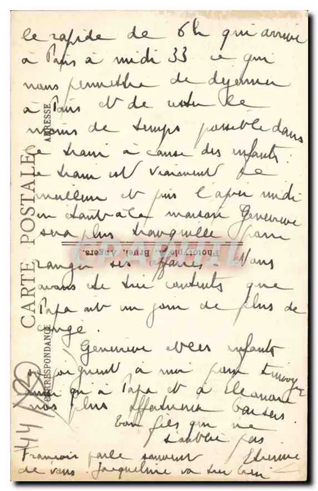 La Baule-les-Pins (L.-Inf.) — Einige Villen am Deich — A. B. - Rückseite