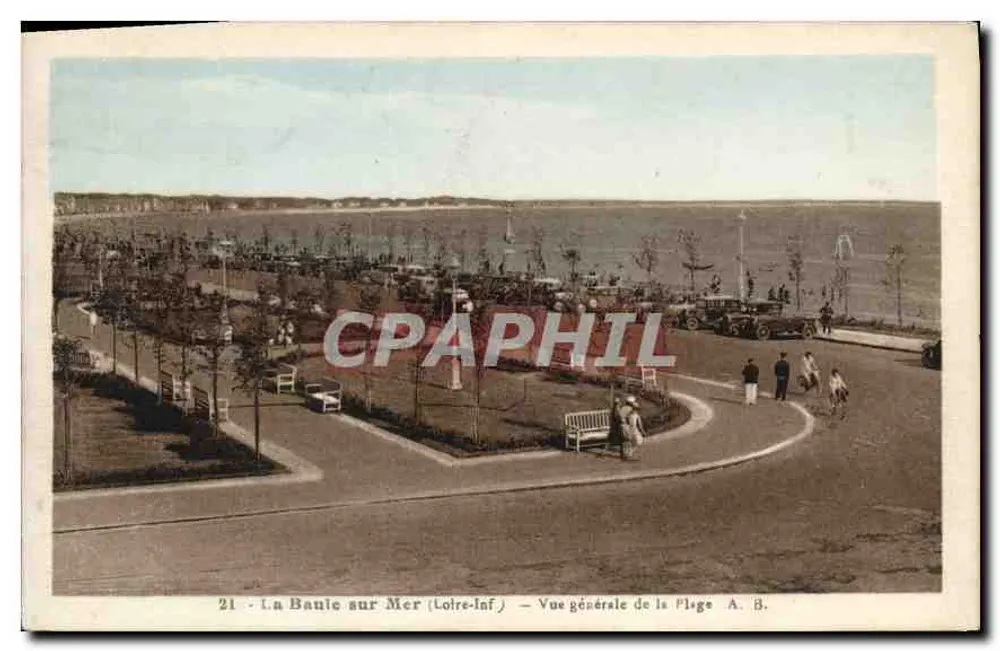 La Baule sur Mer (Loire-Inf.) — Vista geral da Praia — Phototype A. B. - Frente