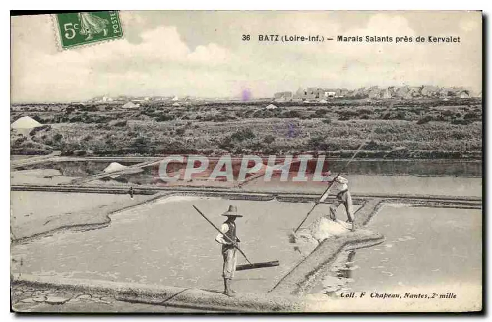 Batz (Loire-Inf.) — Salzseen nahe Kervalet — Coll. F Chapeau, Nantes, 2. Jahrtausend - Vorderseite