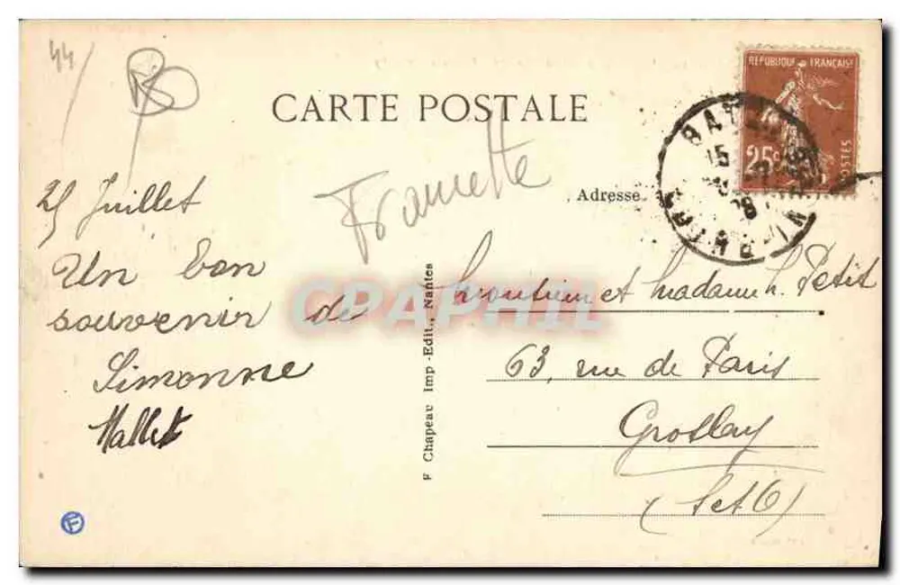 Batz (Loire-Inf.) — Allgemeine Ansicht der Salzseen — P. Chapeau, Imp. Edi., Nantes - Rückseite