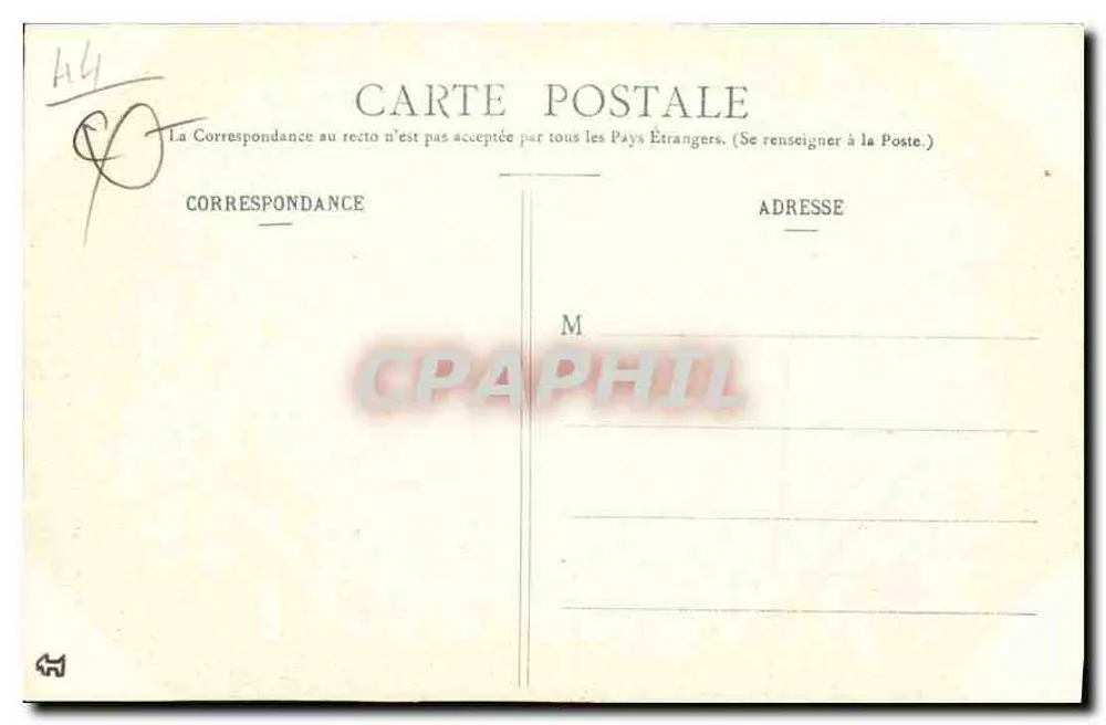 Le Bourg-de-Batz — Eine Welle gegen den Hafenarm — Sammlung A. Thunot, Verlag Nantes - Rückseite