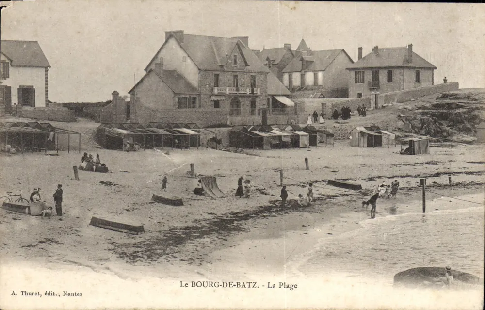 O BOURG-DE-BATZ - A Praia — A. Thuret, editora, Nantes - Frente