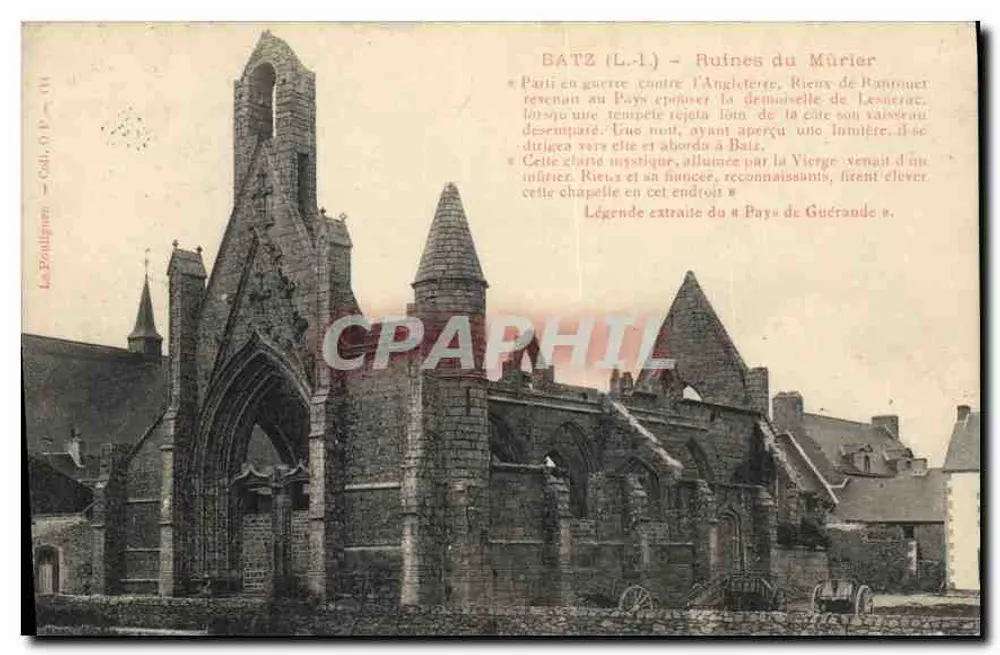 Batz (L.-I.) — Ruínas do Mûrier — Editor Le Pouliguen - Frente