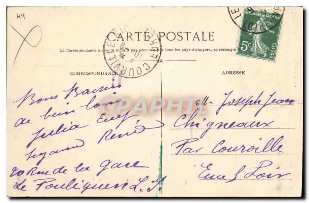 Batz (L.-I.) — Ruínas do Mûrier — Editor Le Pouliguen - Verso