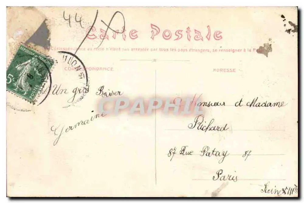 Batz (L.-I.) — O Aieul — Ch. Podéré, Le Pouliguen — Coll. O. P. 244 - Verso