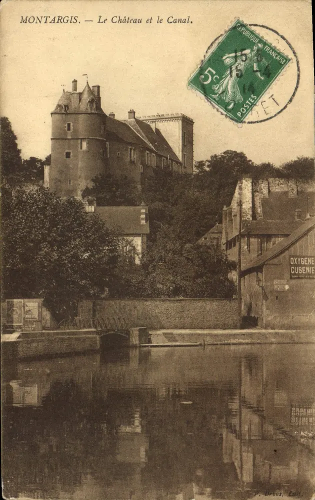 Montargis — El Castillo y el Canal — P. Drees, Edit. - Anverso