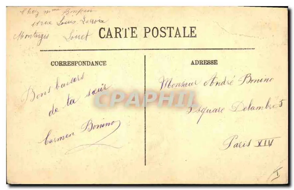 Montargis — El Castillo y el Canal — P. Drees, Edit. - Reverso