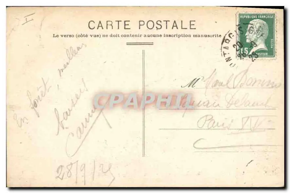 Montargis (Loiret) — Vista do Puisseau — Editor E. Cormon - Verso