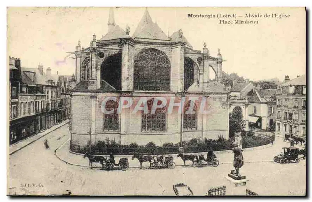 Montargis (Loiret) — Apsis der Kirche auf der Place Mirabeau — Edit. V.O. - Vorderseite