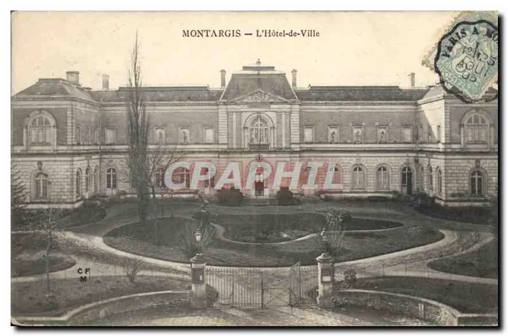 Montargis — O Hôtel-de-Ville — Editor: C.F.M. - Frente