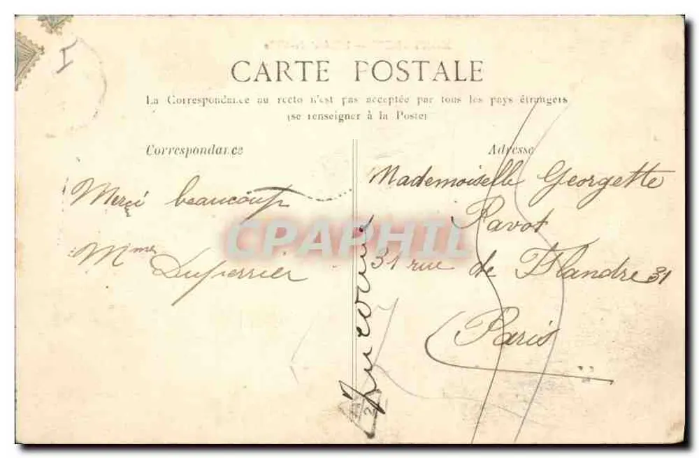 Montargis — O Hôtel-de-Ville — Editor: C.F.M. - Verso