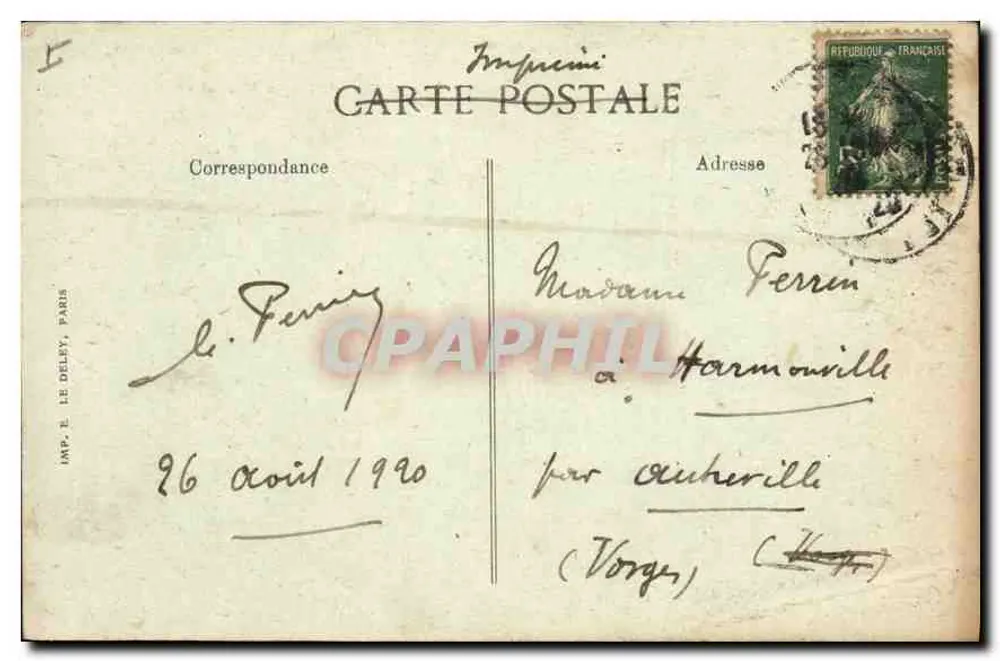 Orléans — Place du Martrol — éditeur D. PLEAENS, n° 4631 - Verso