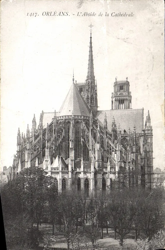 Orléans — L'Abside de la Cathédrale — Éditeur impr. Orléans, n° 1417 - Frente