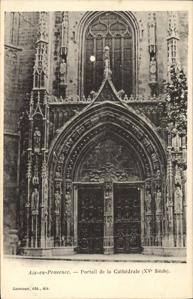 Aix-en-Provence — Portal der Kathedrale (15. Jahrhundert) — Germanet, Verlag, Aix. - Vorderseite