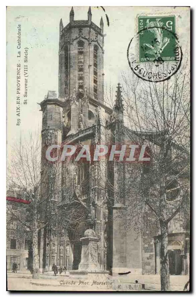 Aix-en-Provence - Die Kathedrale - St. Sauveur (8. Jahrhundert) — Guende Phot. Marseille - Vorderseite