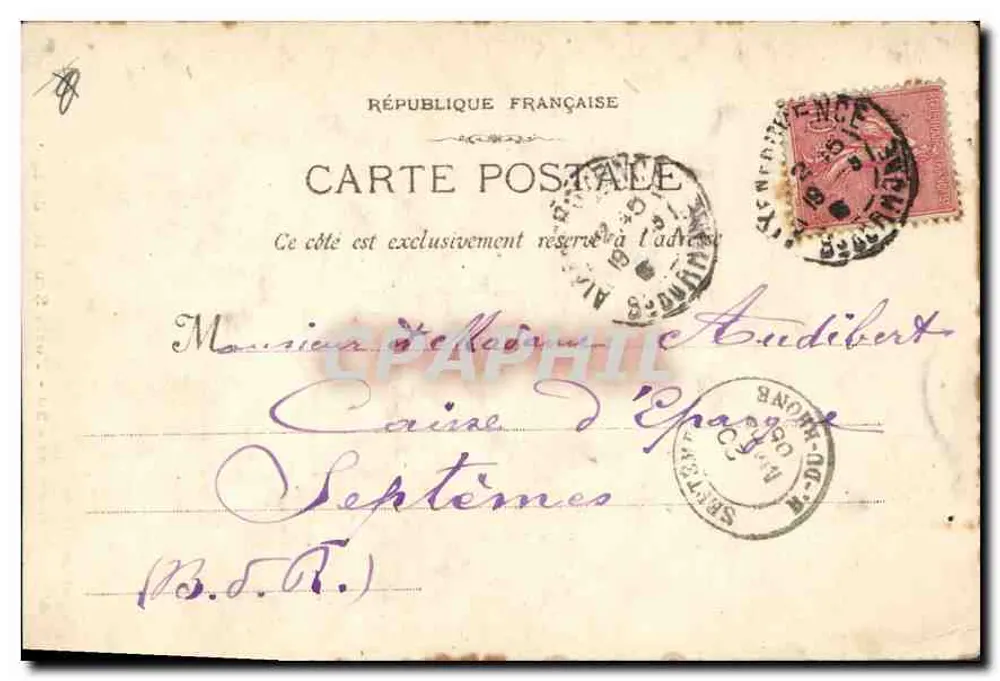 Geschnitzte Pforte der Kathedrale — Aix-en-Provence — Verlag E. Jaussaud - 20 - Rückseite