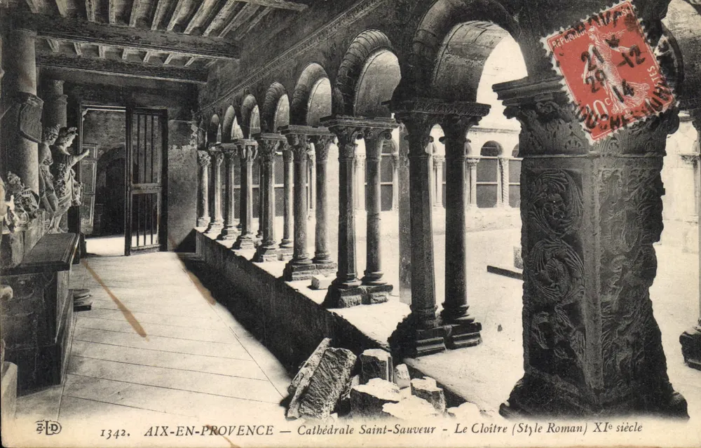Aix-en-Provence — Kathedrale Saint-Sauveur — Der Cloister (Römischer Stil) 11. Jahrhundert - Vorderseite