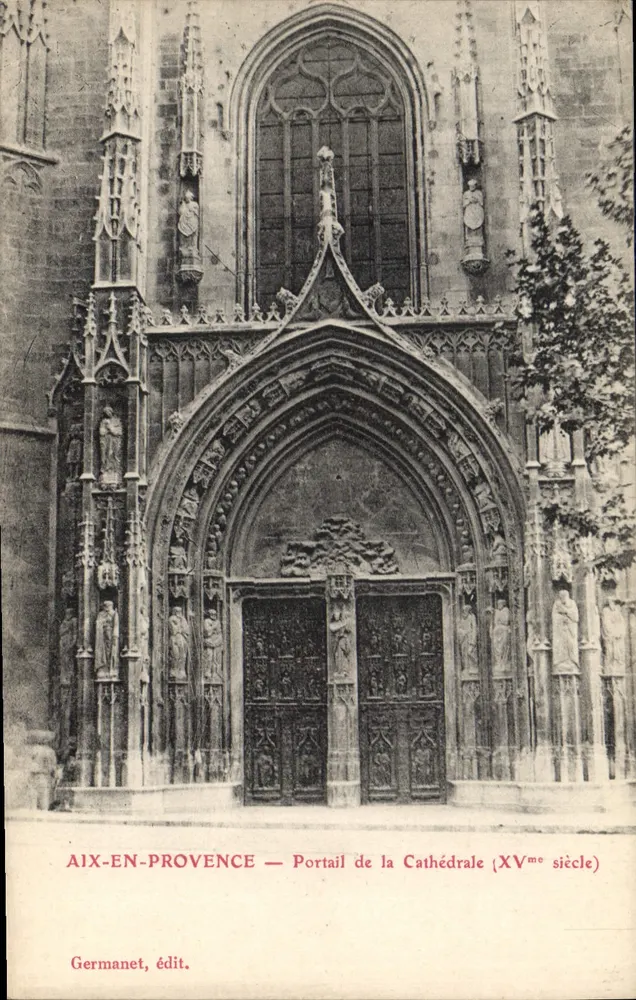 Aix-en-Provence — Portal der Kathedrale (15. Jahrhundert) — Germanet, Verlag - Vorderseite