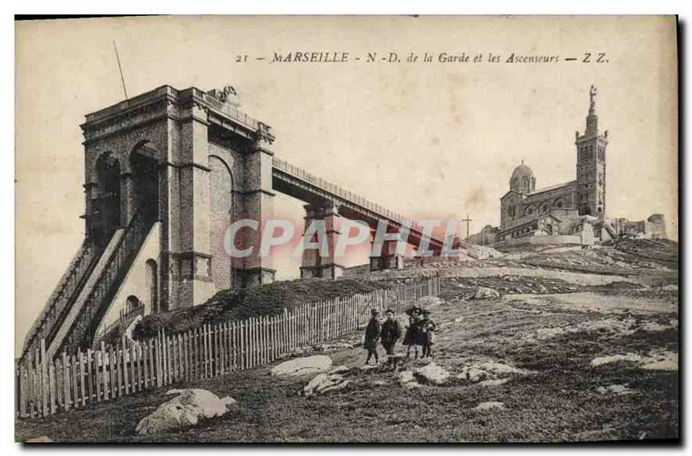 Marseille — Notre-Dame de la Garde und die Seilbahnen — Z.Z. - Vorderseite