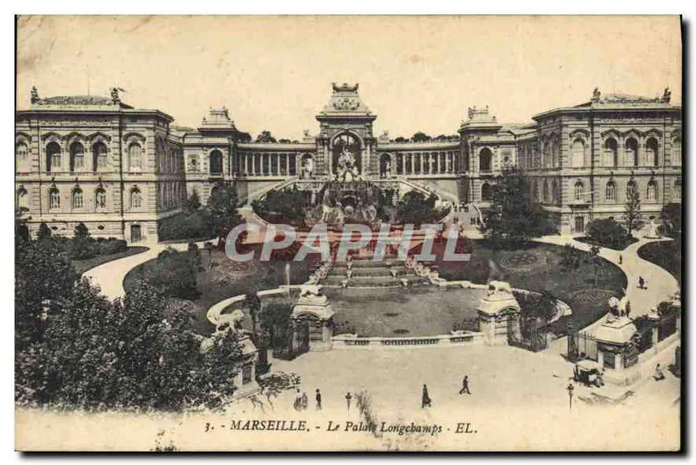 Marseille - O Palácio Longchamps - EL. - Frente