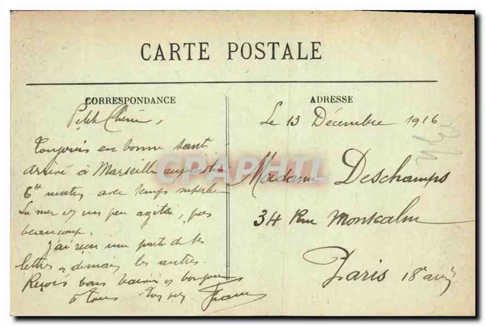 Marselha — Palácio Longchamp — E. L. - Verso