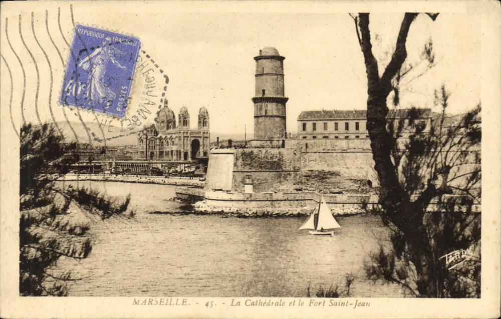 Marseille - Die Kathedrale und das Fort Saint-Jean — Édition Artistique A. Tardy, n°45 - Vorderseite