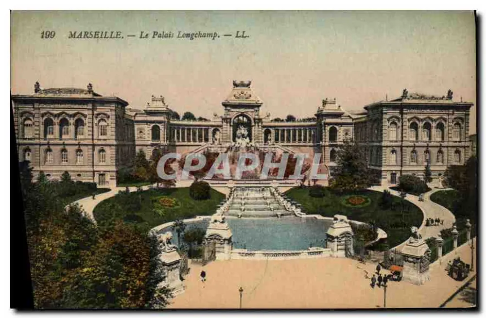 Marselha — O Palácio Longchamp — LL. — Imp. Lévy fils, Paris - Frente