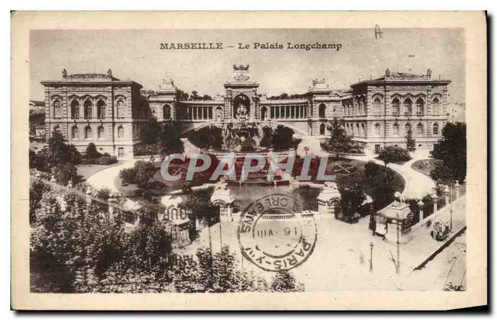 Marseille — O Palácio Longchamp — Editor não identificado, número de série não visível - Frente