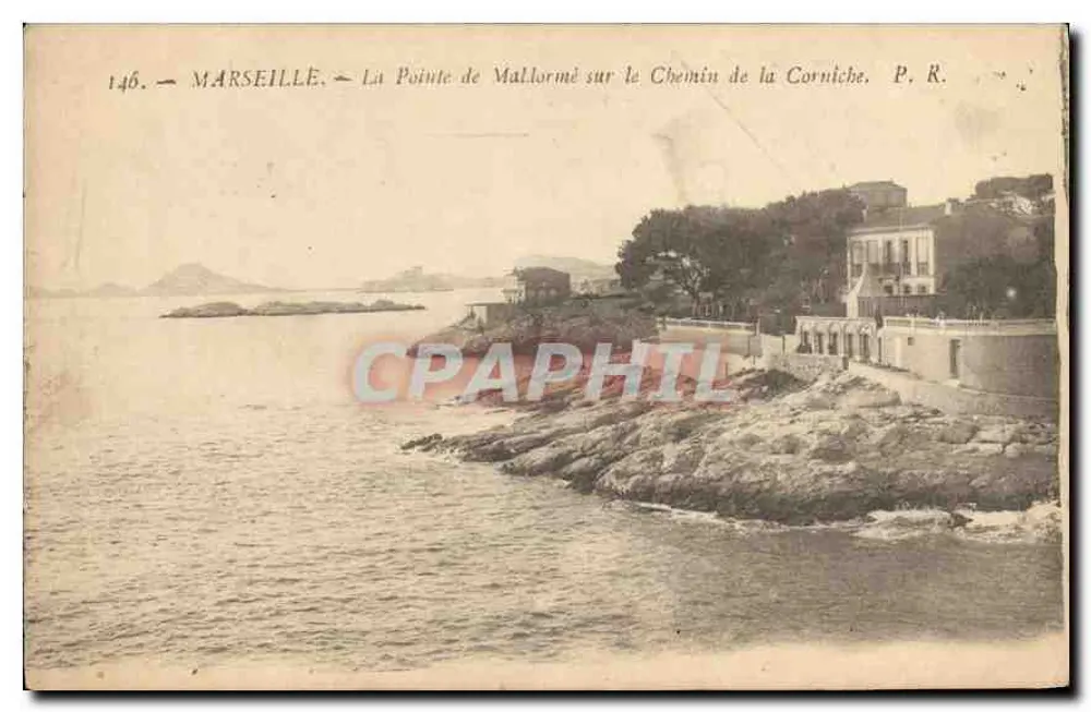 Marseille — Ansicht der Pointe de Mallormé am Chemin de la Corniche — P. R. — n°146 - Vorderseite