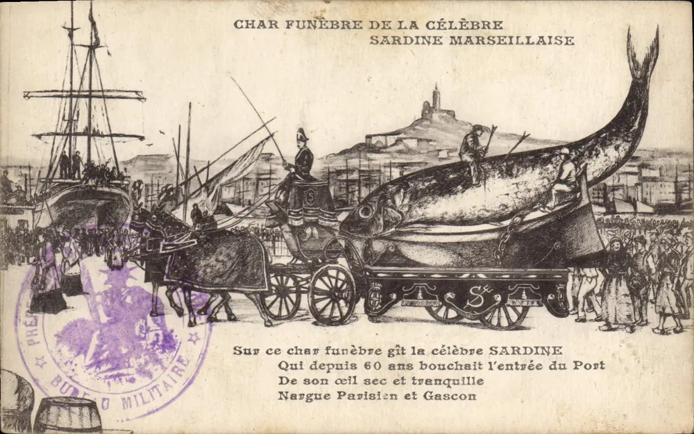 Trauerwagen der berühmten Marseiller Sardine — Militärausgabe - Vorderseite