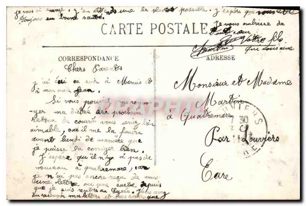 Marseille — Die Kathedrale vom Vieux Port — L.L. - Rückseite