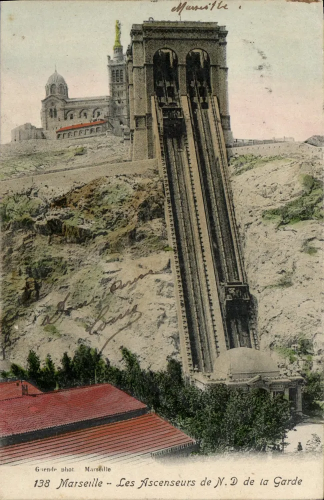Marseille - Die Aufzüge der N.D. de la Garde — Guénde fot. Marseille, n°138 - Vorderseite