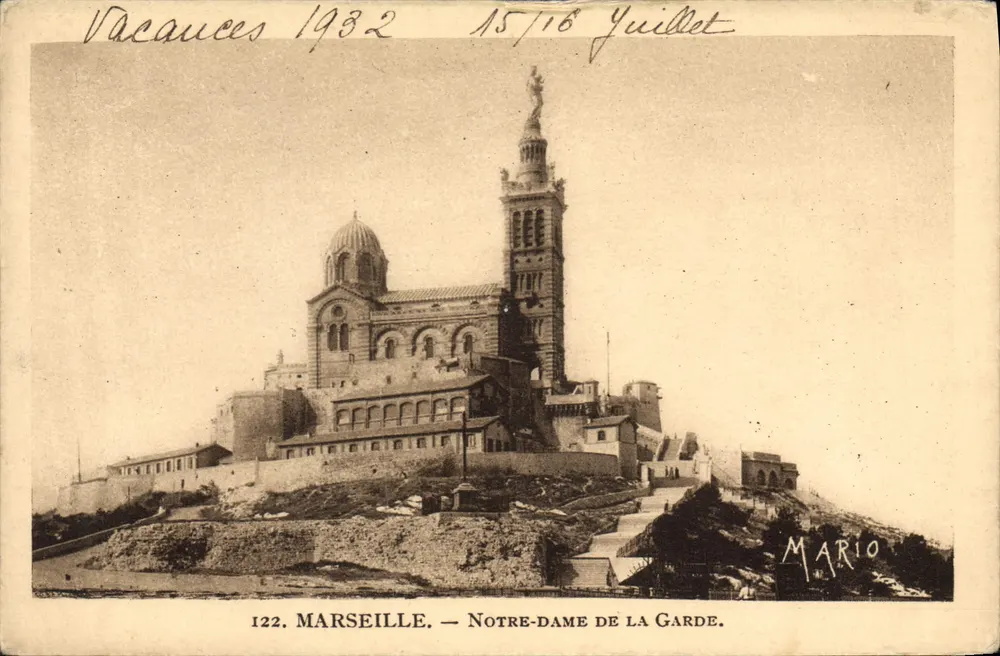 Marselha — Nossa Senhora da Guarda — editor Mario, n° 122 - Frente