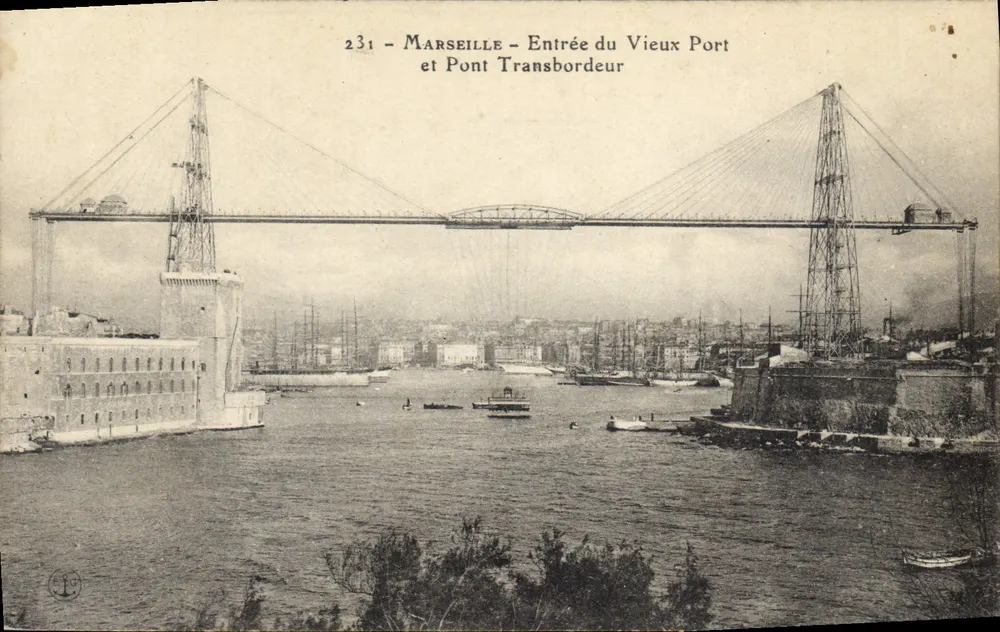 Marseille — Eingang zum Alten Hafen und Transbordeur-Brücke — unbekannter Verleger, Nr. 231 - Vorderseite