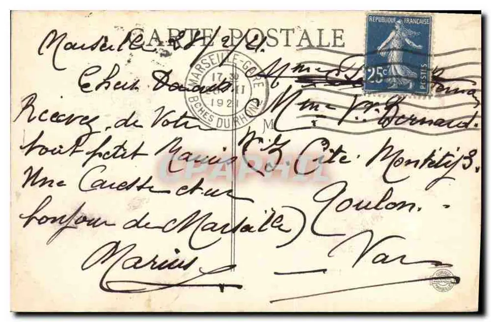 Marseille - Hafen von Joliette — I.P. n°42 - Rückseite
