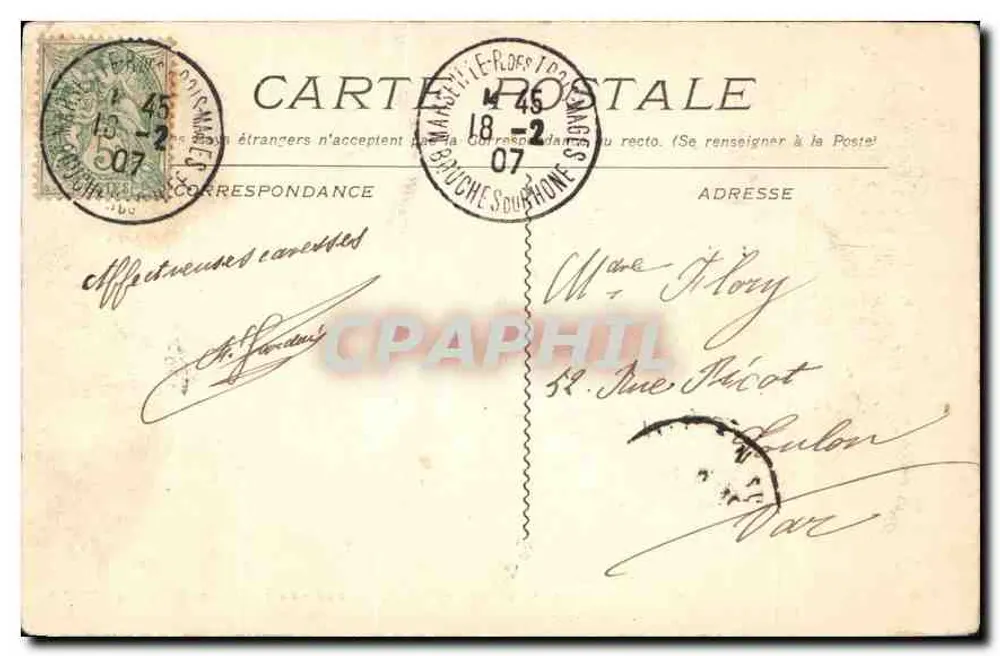 Marsella - Panoramas de N. D. de la Garde — J. C. 55 - Reverso
