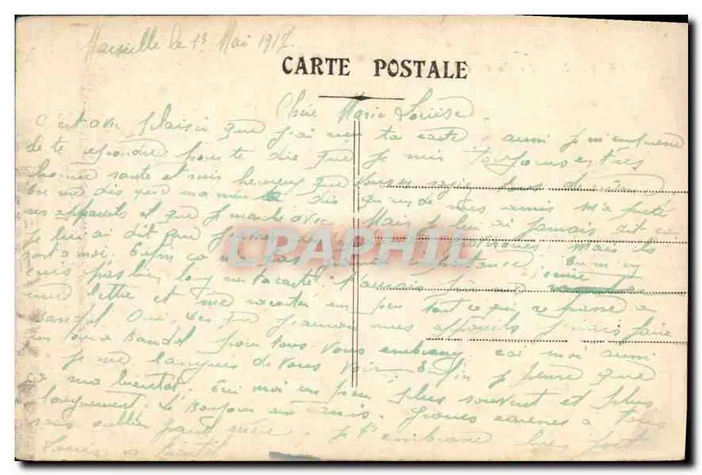 Marselha — O Forte Saint Jean — editor desconhecido - Verso