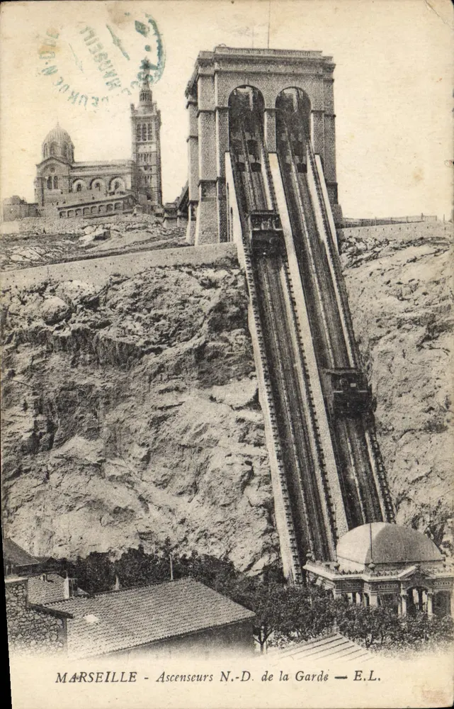 Marselha - Elevadores N.-D. de la Garde — E.L. - Frente