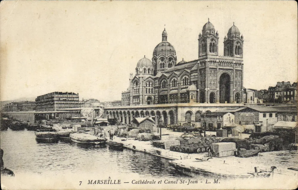 Marseille — Kathedrale und Kanal St-Jean — L. M. - Vorderseite