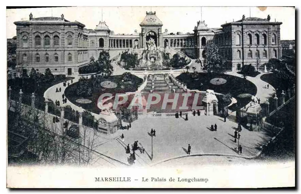 Marseille — Pałac Longchamp — wydawca nieodczytalny - Awers
