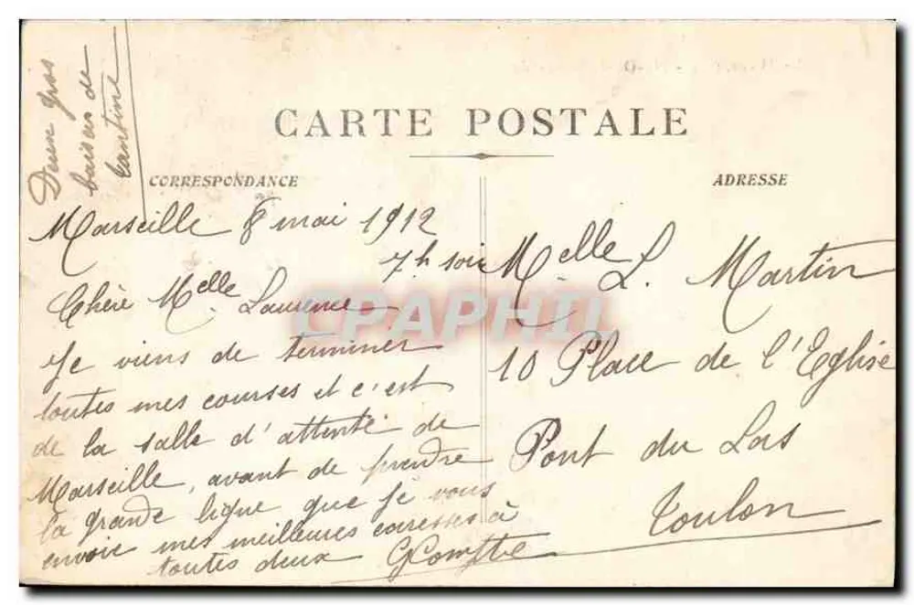 Marselha - N.-D. de la Garde — Edição das Novas Galerias, n°8 - Verso