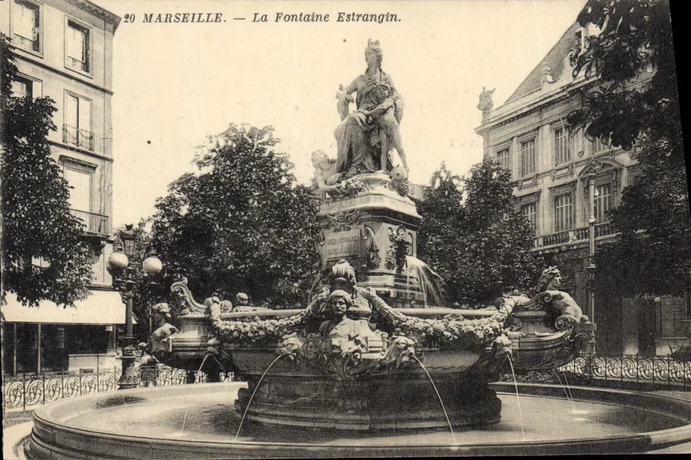 Marselha — Fontaine Estrangin — Editor não identificado, n° de série 20 - Frente