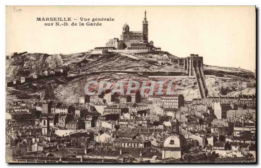 Marseille — Allgemeiner Blick über N.-D. de la Garde - Vorderseite