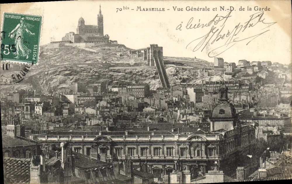 Marseille — Allgemeiner Blick und Notre-Dame de la Garde — 70 bis - Vorderseite