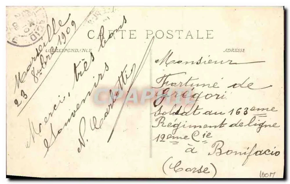 Marseille — Allgemeiner Blick und Notre-Dame de la Garde — Verlag: L. Warchédit, Marseille - Rückseite