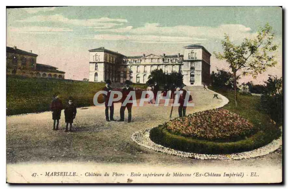 Marseille — Schloss Pharo - Hochschule für Medizin (Ehemaliges Kaiserliches Schloss) - Verlag EL. - Vorderseite
