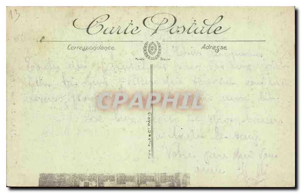 Marseille — A Estátua de Pugel — LL. Select. - Verso