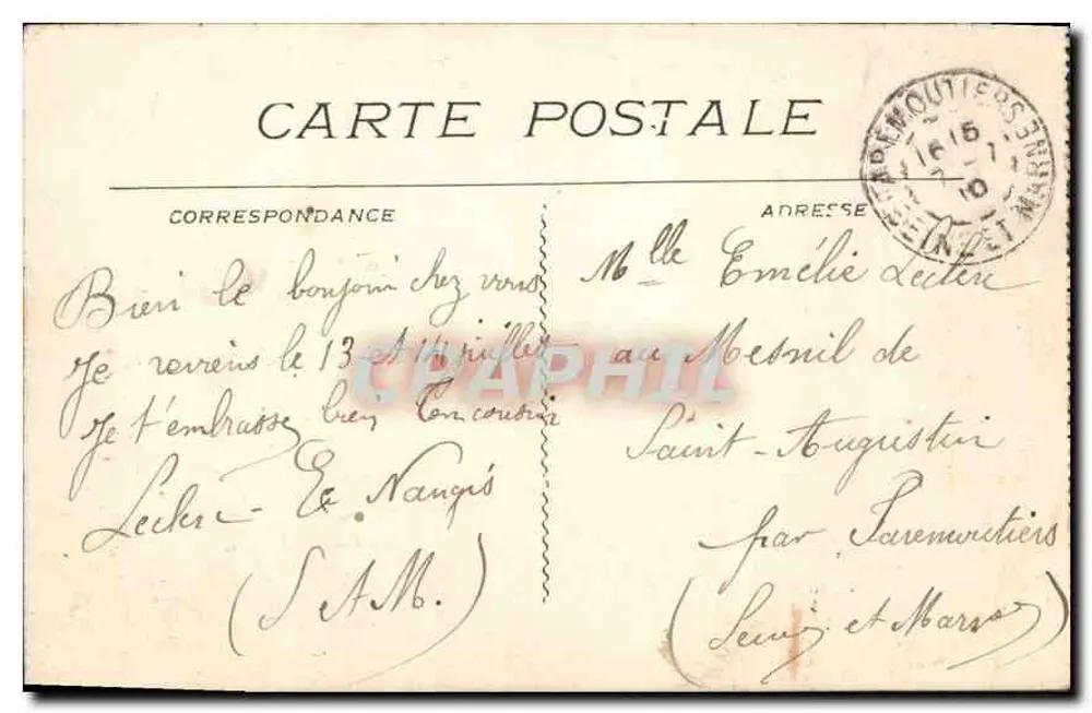 Marseille — Palais Longchamp (Hauptmotiv) — Unbekannter Verlag, Nr. 16 - Rückseite