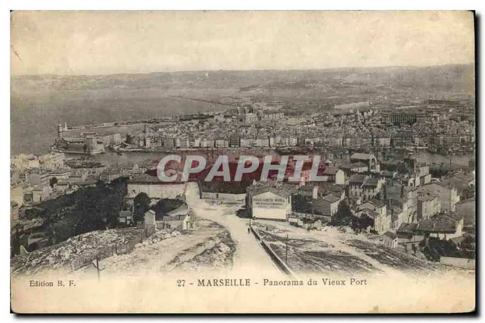 MARSEILLE - Panorama des Vieux-Port — Ausgabe B. F. n° 27 - Vorderseite